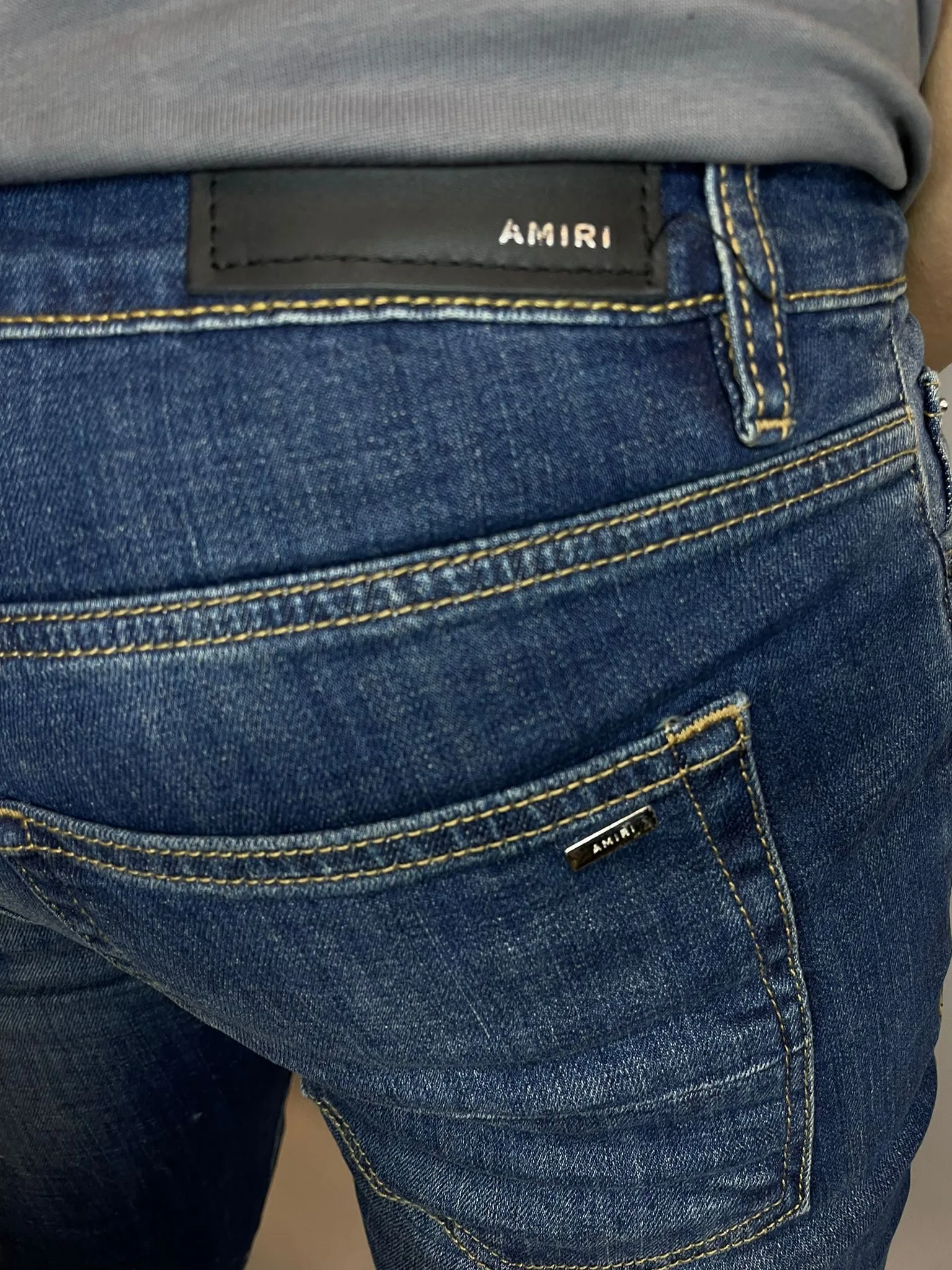 Amiri Jeans Blue Scar Dark