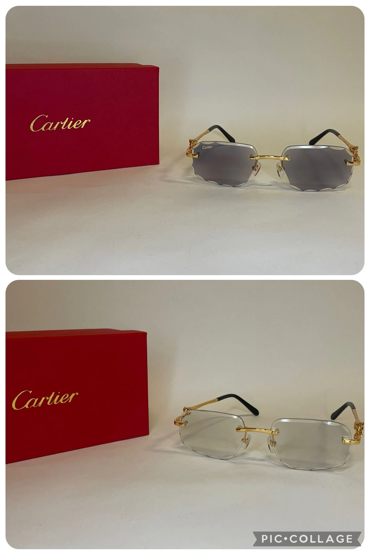 Cartier Gold Panthere Transparant/Black