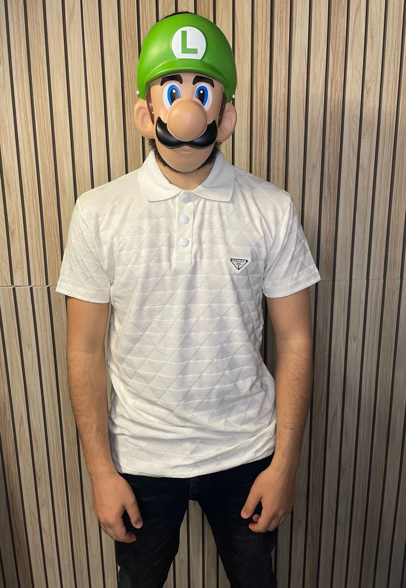 Prada Polo White Triangle