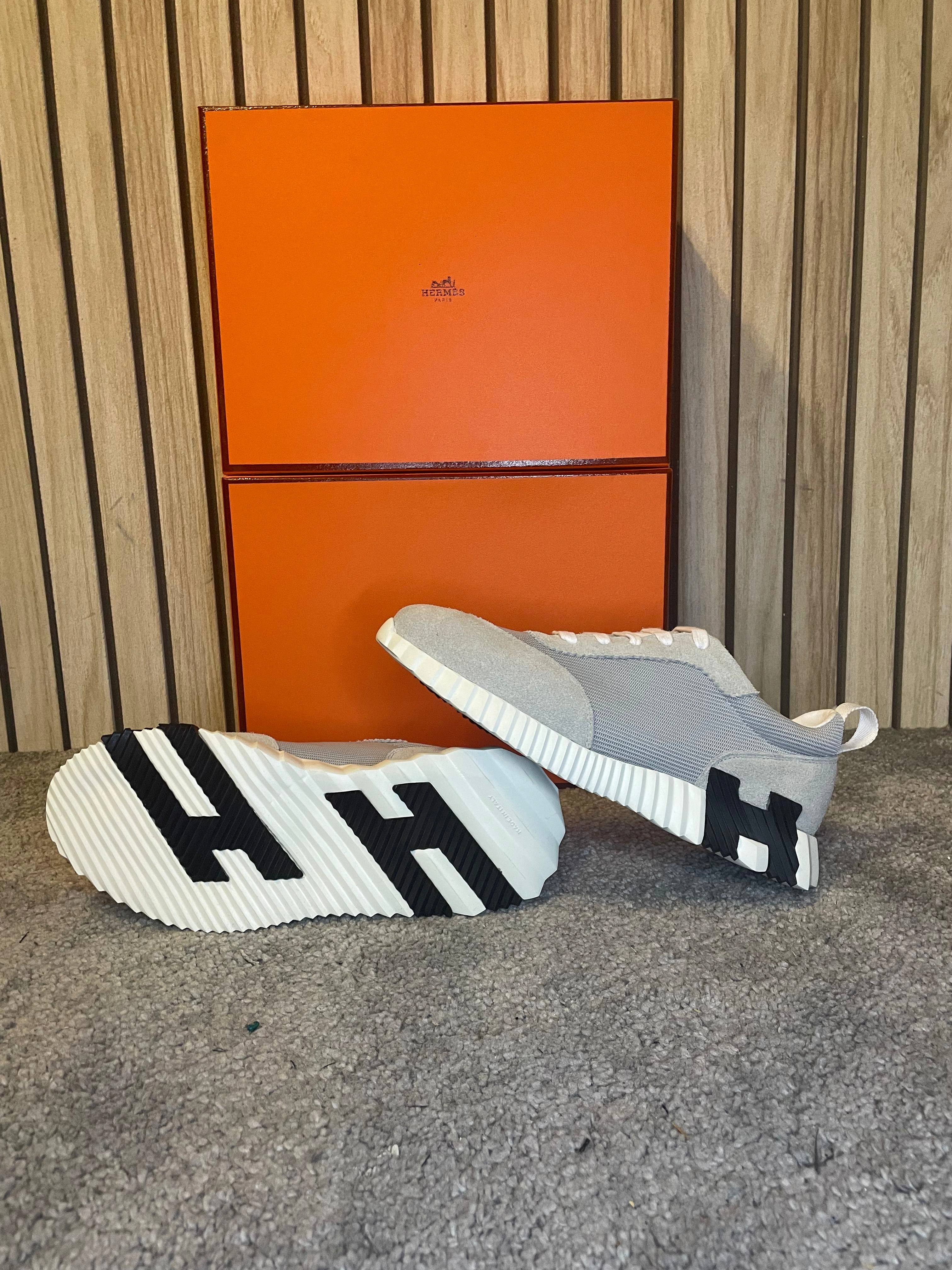 Hermes Bouncing Sneakers Grey and Black