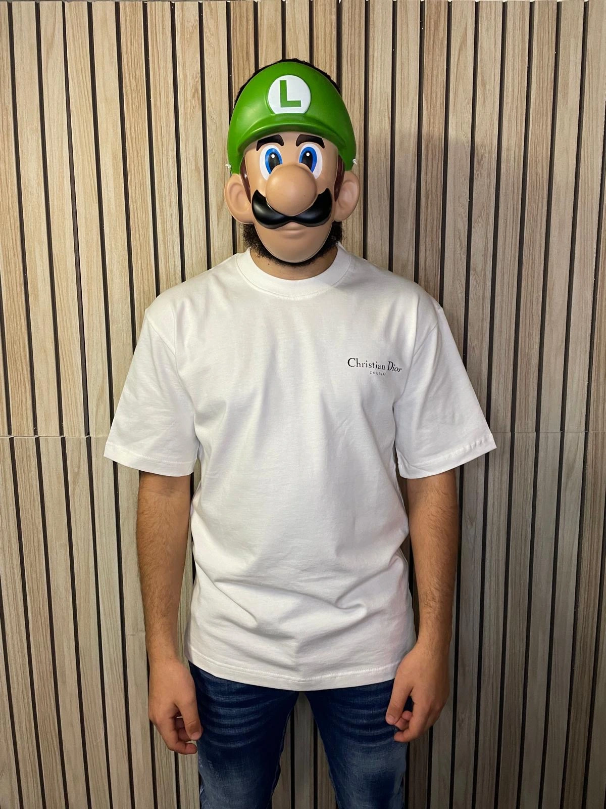 Christian Dior Logo Patch Couture White