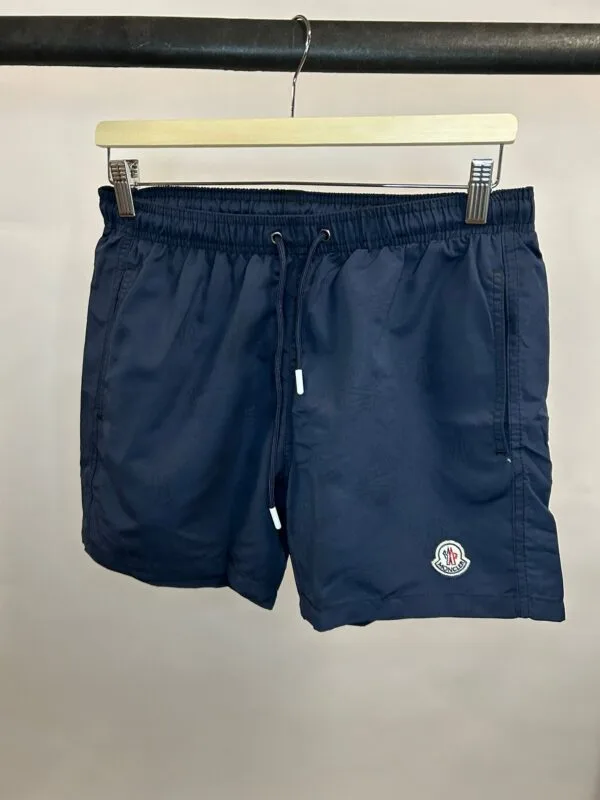 Moncler Logo Patch Zwembroek Blue