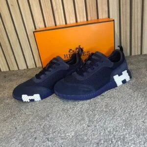 Hermes Bouncing Sneakers Blue and white