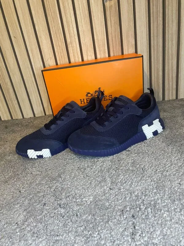 Hermes Bouncing Sneakers Blue and white