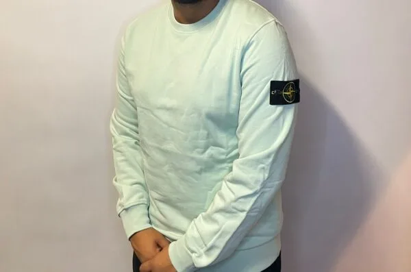 Stoned Island Sweater Lime Green Double Logo