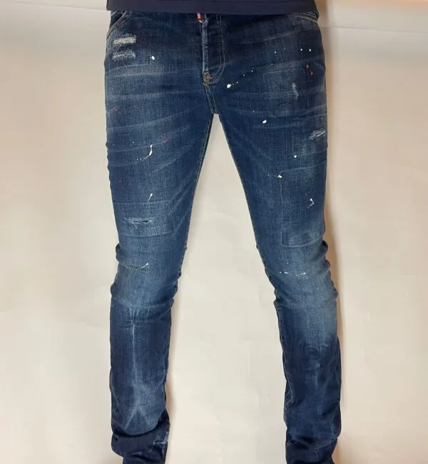 Dsquared2 Slim-Fit Jeans Blue Black Simple Label