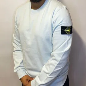 Stoned Island Sweater Light Blue Double Logo